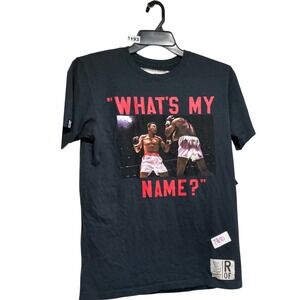 Roots‎ of Fight Muhammad Ali Whats My Name Black Graphic T-Shirt Mens Medium NEW
